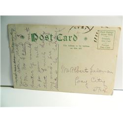 Turn of the Century Postcard, handwritten on front "Goinga' milking in Sealy, Texas" estate find!
