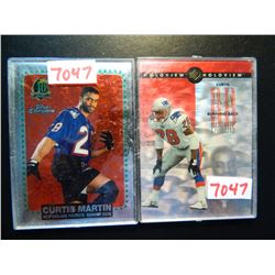 Two (2) Curtis Martin (Patriots) Cards: 1996 Upperdeck SP #14 Holoview and 1996 Topps Chrome #9