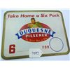 Image 1 : 11" x 14.5" Double Sided Fiberboard 1950's Duquesne Pilsener Sign