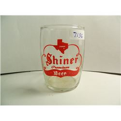 3" Shiner Beer Barrel Glass, OLD, Shiner, Texas