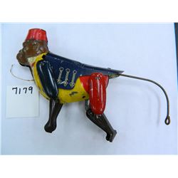 Antique Tin Climbing Monkey String Toy from the 1930’s, Do Not Know if Works, 7", Tin, OLD