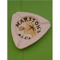 A MOORCROFT BREWERY ADVERTISING ASHTRAY, 'Marston's Ale', width 14cm  30-50...