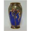 Image 1 : A CROWN DEVON BALUSTER VASE, stylised trees in blossom outlined with gilding on a midnight matt b...