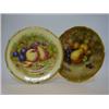 Image 1 : A CABINET PLATE, gadroon gilt rim, painted William pears and grapes, signed 'G.R. Budd', retailed...