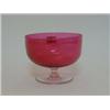 Image 1 : A RUBY GLASS BOWL, on clear gadget marked base, diameter 20cm  30-40...