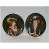 Image 1 : A PAIR OF PORTRAIT PLAQUES, late 19th Century, young lady and gentleman in Holbein costume, litho...
