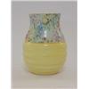 Image 1 : A SHELLEY 'MELODY' CHINTZ VASE, ribbed body, pastel yellow reserve, height 15cm  30-40...