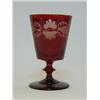 Image 1 : A BOHEMIAN RUBY FLASHED GOBLET, mid 19th Century, engraved to clear, height 14cm  30-40...