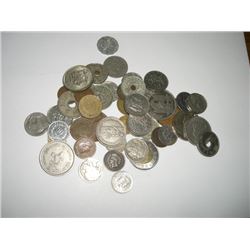 50 TOTAL COINS *MIXED WORLD/U.S COINS* INCLUDES WORLD/INDIAN HEAD CENTS/BUFFALO NICKELS & MORE!!