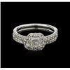 Image 2 : 1.36ctw Diamond Wedding Ring Set - 14KT White Gold