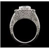 Image 3 : 14KT White Gold 5.79ctw Diamond Ring