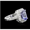 Image 1 : 14KT White Gold 2.41ct Tanzanite and Diamond Ring
