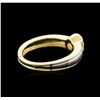 Image 3 : 14KT Two-Tone Gold 0.50ct Diamond Solitaire Ring