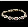 14KT Yellow Gold 6.65ctw Ruby and Diamond Bracelet