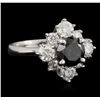14KT White Gold 2.56ctw Black Diamond Ring