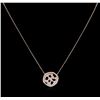 0.77ctw Diamond Necklace - 14KT Rose Gold