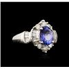 14KT White Gold 1.84ct Tanzanite and Diamond Ring