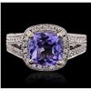 18KT White Gold 2.81ct Tanzanite and Diamond Ring