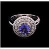 1.46ct Tanzanite and Diamond Ring - 14KT White Gold
