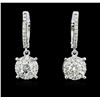 Image 1 : 14KT White Gold 1.03ctw Diamond Earrings