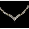 3.89ctw Diamond Necklace - 14KT White and Yellow Gold