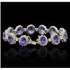 Image 3 : 14KT White Gold 24.72ctw Tanzanite and Diamond Bracelet