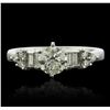 Image 2 : 18KT White Gold 1.27ctw Diamond Ring