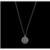 Image 2 : 14KT White Gold 0.40ctw Diamond Pendant With Chain