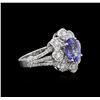 14KT White Gold 2.00ct Tanzanite and Diamond Ring