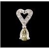 1.09ctw Diamond Pendant - 14KT White Gold