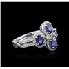 14KT White Gold 1.90ctw Sapphire and Diamond Ring