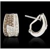 Image 4 : 14KT White Gold 1.45ctw Diamond Earrings