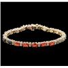 14KT Yellow Gold 12.50ctw Sapphire and Diamond Bracelet