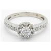 0.45ctw Diamond Ring -14KT White Gold