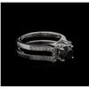Image 1 : 1.85ctw Black Diamond Ring - 18KT White Gold