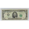 Image 1 : 1977A $5 Mismatched S/N Error Federal Reserve Note