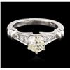 Image 1 : 14KT White Gold 0.81ctw Diamond Ring