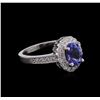Image 1 : 1.48ct Tanzanite and Diamond Ring - 14KT White Gold