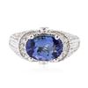 Image 2 : 14KT White Gold 2.84ct Tanzanite and Diamond Ring