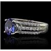 Image 1 : 18KT White Gold 1.38ct Tanzanite and Diamond Ring