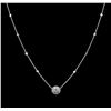 Image 2 : 0.74ctw Diamond Necklace - 14KT White Gold
