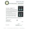 Image 3 : 5.54ctw Emerald and Diamond Earrings - 14KT White Gold