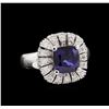 Image 2 : 14KT White Gold 2.25ct Tanzanite and Diamond Ring