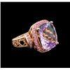 Image 1 : 14KT Rose Gold 7.92ct Pink Amethyst and Pink Sapphire Ring
