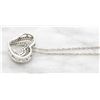 Image 6 : 0.25ctw Diamond Heart Pendant With Chain - 14KT White Gold