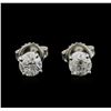 Image 1 : 1.17ctw Diamond Stud Earrings - 14KT White Gold