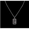 Image 2 : 3.00ctw Black Diamond Pendant With Chain - SILVER