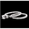 Image 3 : 0.55ctw Diamond Wedding Ring Set - 14KT White Gold