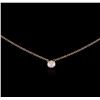Image 1 : 0.09ct Diamond Necklace - 14KT Rose Gold