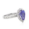 Image 1 : 14KT White Gold 2.70ct Tanzanite and Diamond Ring